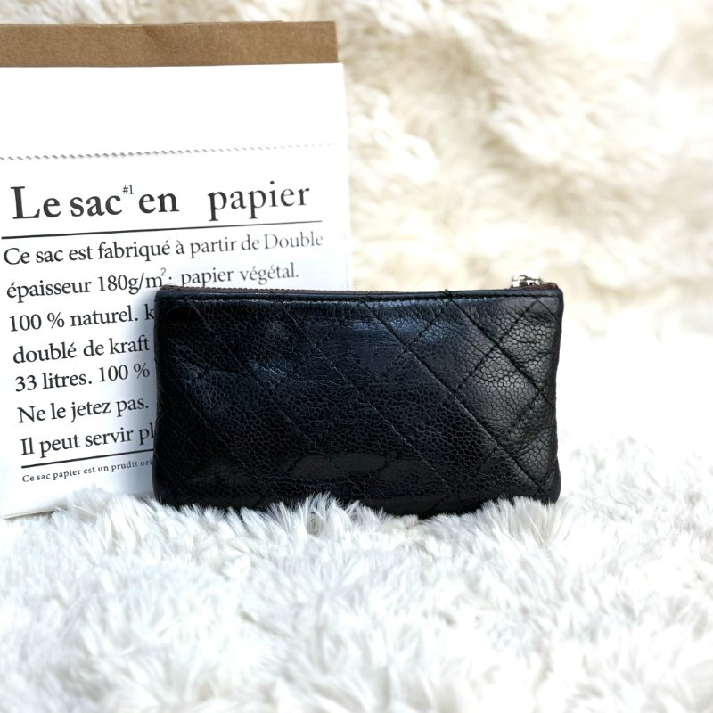 Chanel 黑銀 零錢包-1