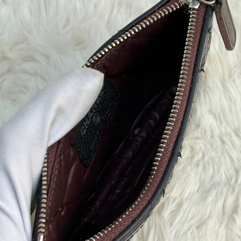 Chanel 黑銀 零錢包-4