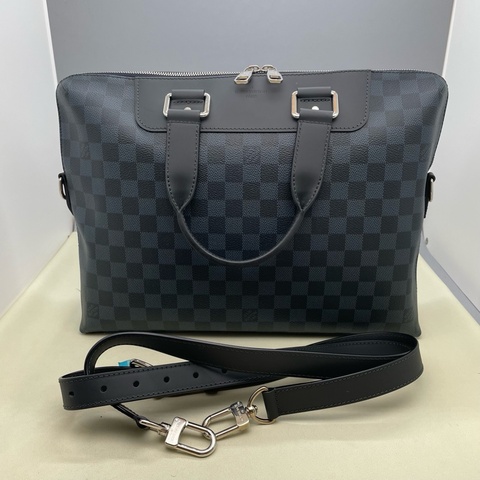 99新路易威登/Louis Vuitton  男士藍棋盤公文包手提包 尺寸：37.0x 28.0x 6.0 cm  附件：肩帶