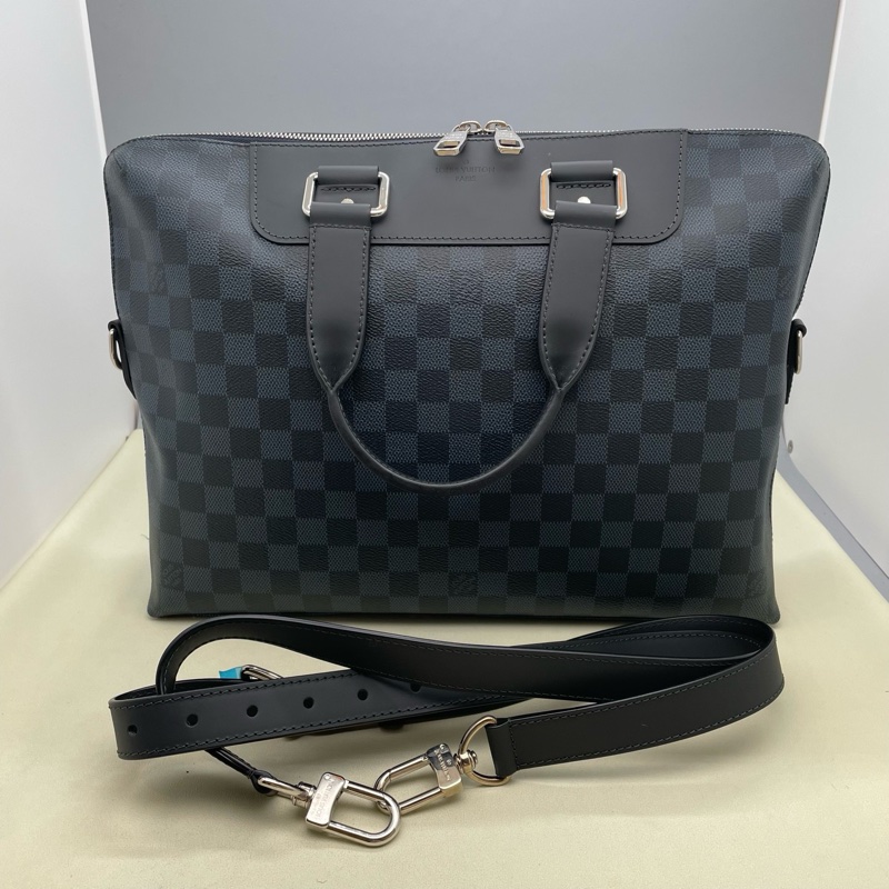 99新路易威登/Louis Vuitton  男士藍棋盤公文包手提包 尺寸：37.0x 28.0x 6.0 cm  附件：肩帶-0