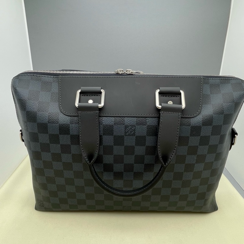 99新路易威登/Louis Vuitton  男士藍棋盤公文包手提包 尺寸：37.0x 28.0x 6.0 cm  附件：肩帶-1