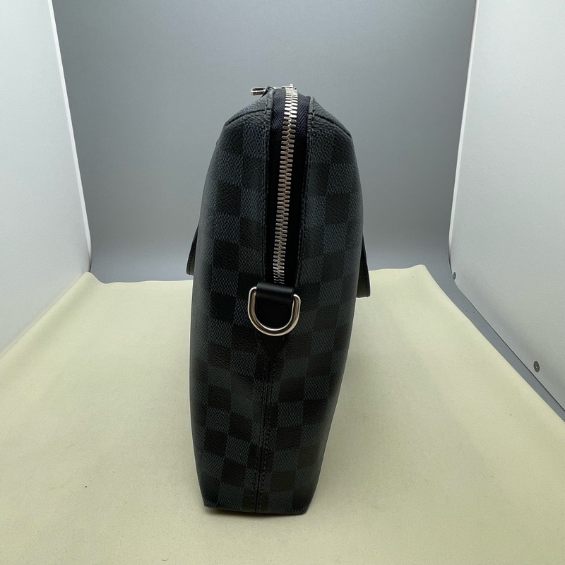 99新路易威登/Louis Vuitton  男士藍棋盤公文包手提包 尺寸：37.0x 28.0x 6.0 cm  附件：肩帶-4