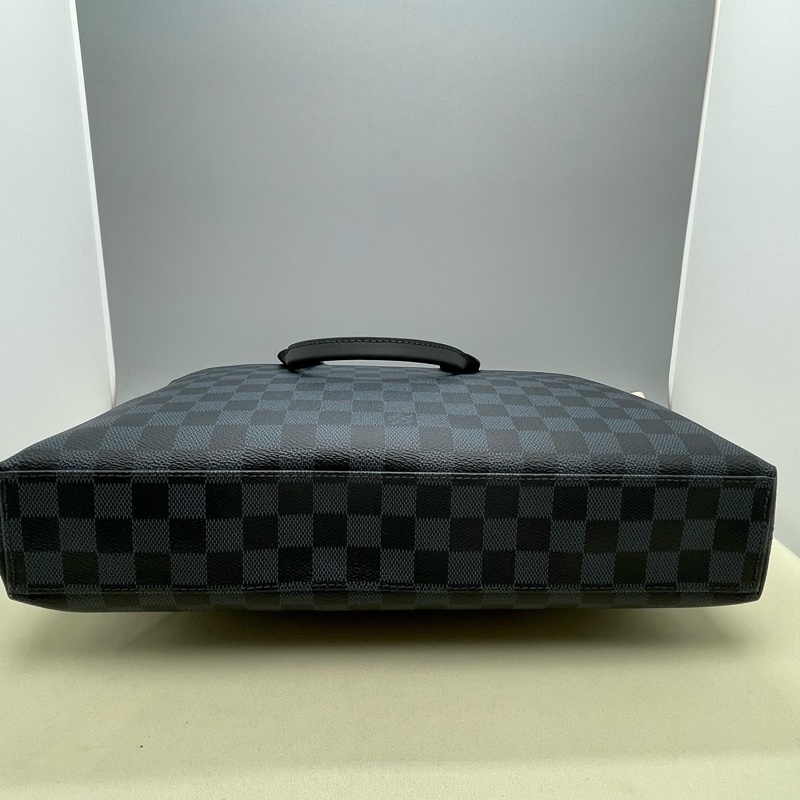 99新路易威登/Louis Vuitton  男士藍棋盤公文包手提包 尺寸：37.0x 28.0x 6.0 cm  附件：肩帶-5