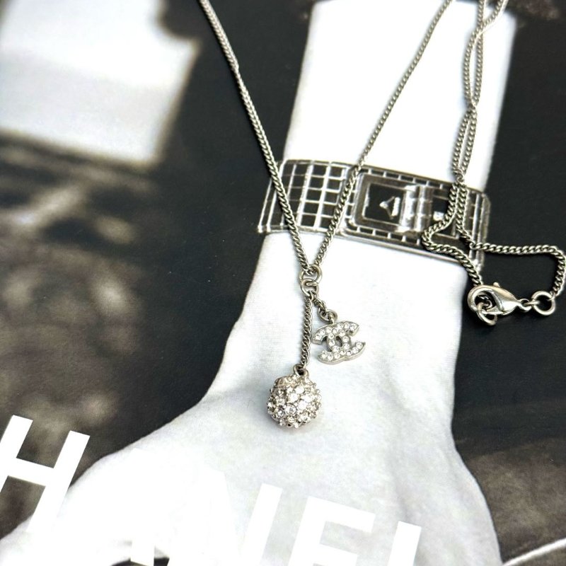 Chanel cc水鑽球 項鏈-0