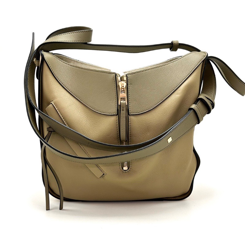 LOEWE hammock中號 拼色吊床手提肩背斜背包28*23*14 98新配件塵袋-1