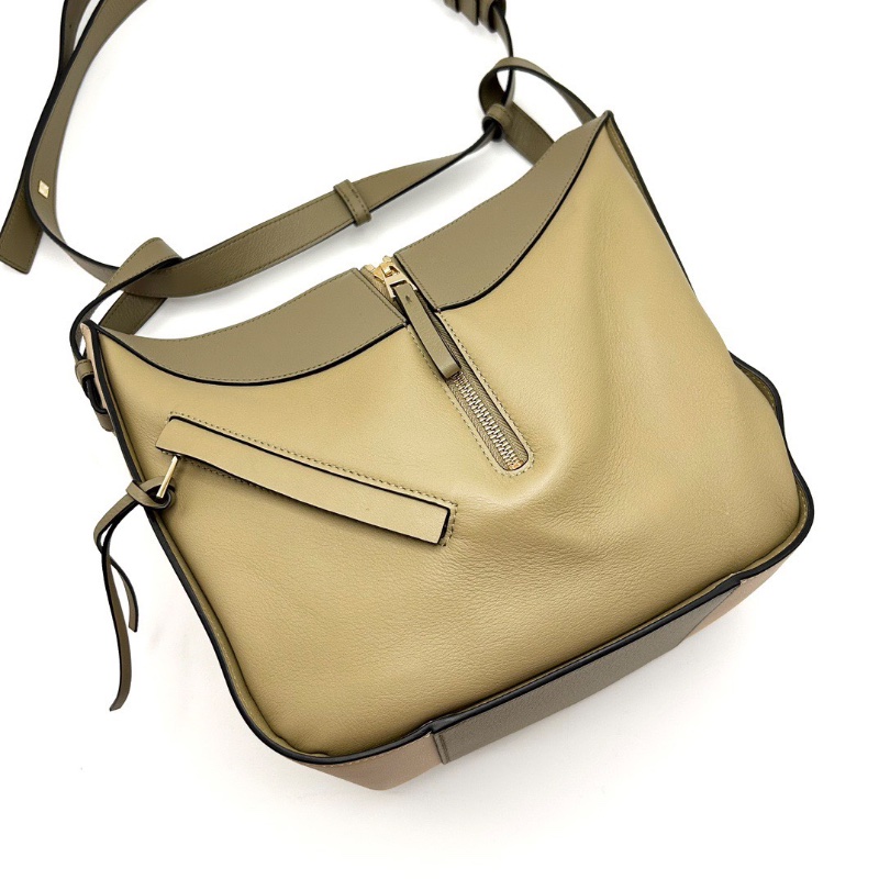 LOEWE hammock中號 拼色吊床手提肩背斜背包28*23*14 98新配件塵袋-3