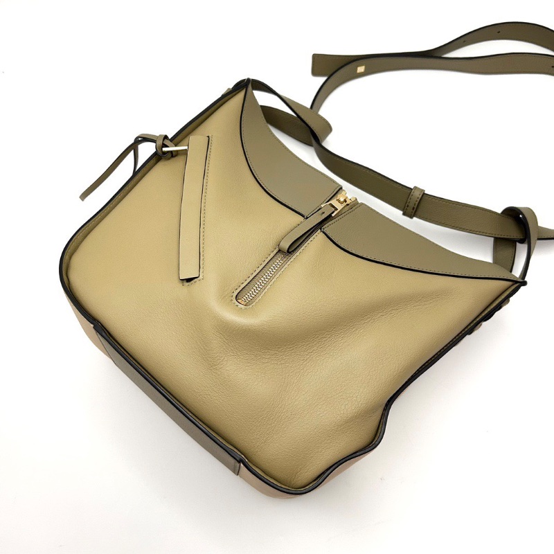 LOEWE hammock中號 拼色吊床手提肩背斜背包28*23*14 98新配件塵袋-5