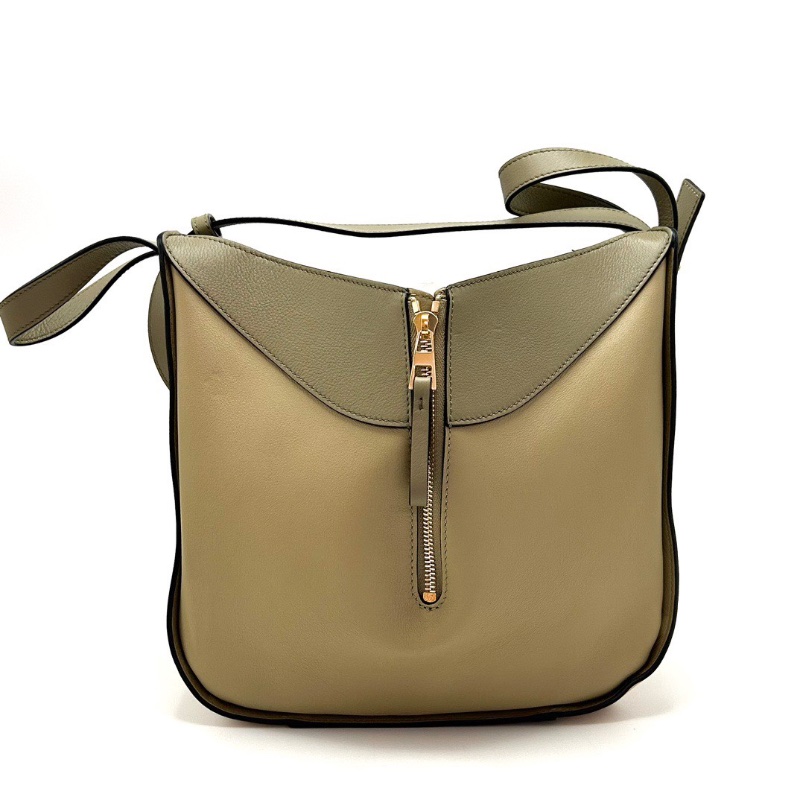 LOEWE hammock中號 拼色吊床手提肩背斜背包28*23*14 98新配件塵袋-6