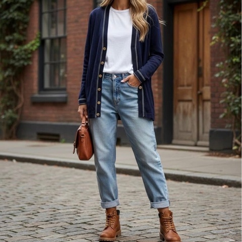 BURBERRY 金扣戰馬滾邊金釦針織外套