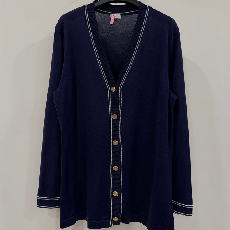 BURBERRY 金扣戰馬滾邊金釦針織外套-1