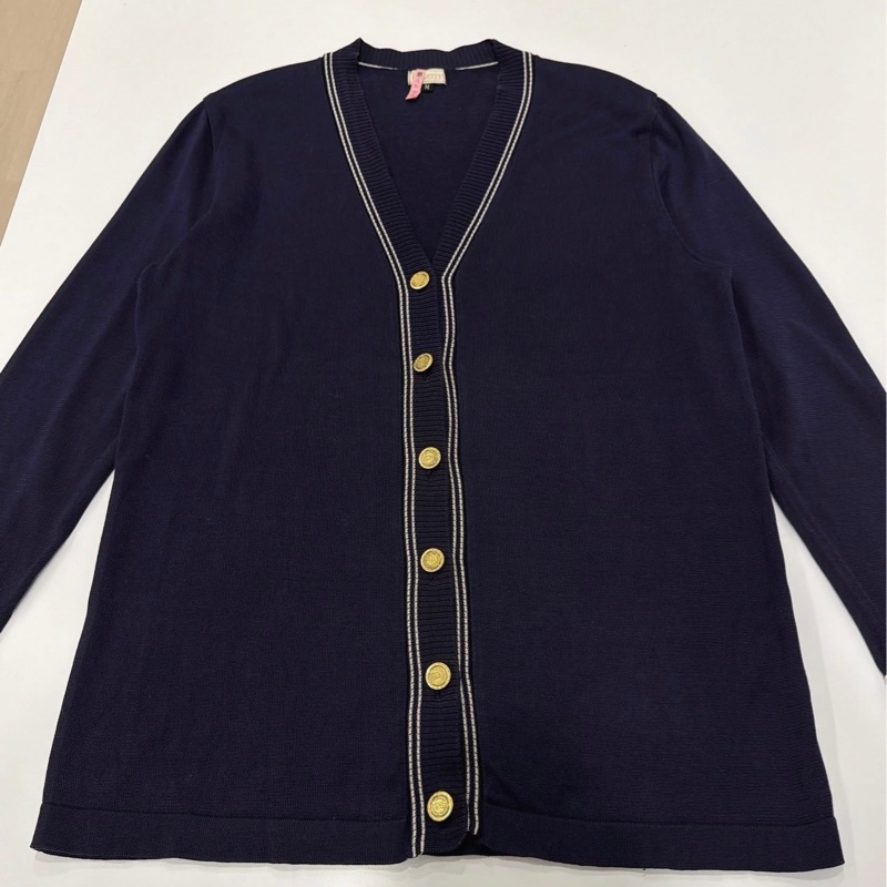 BURBERRY 金扣戰馬滾邊金釦針織外套-6