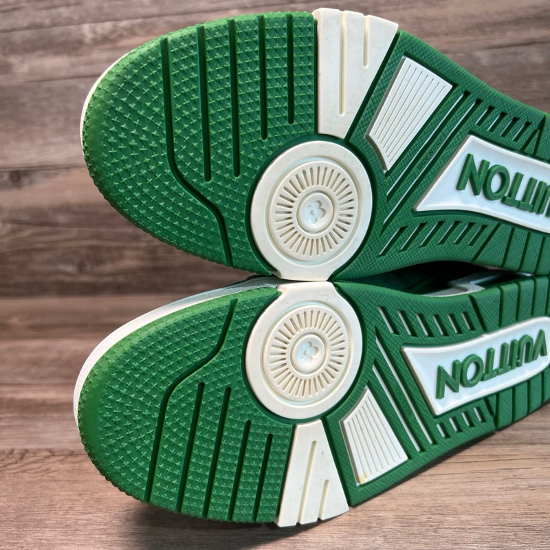 LV trainer Louis VUITTON 白綠牛仔  43碼-6