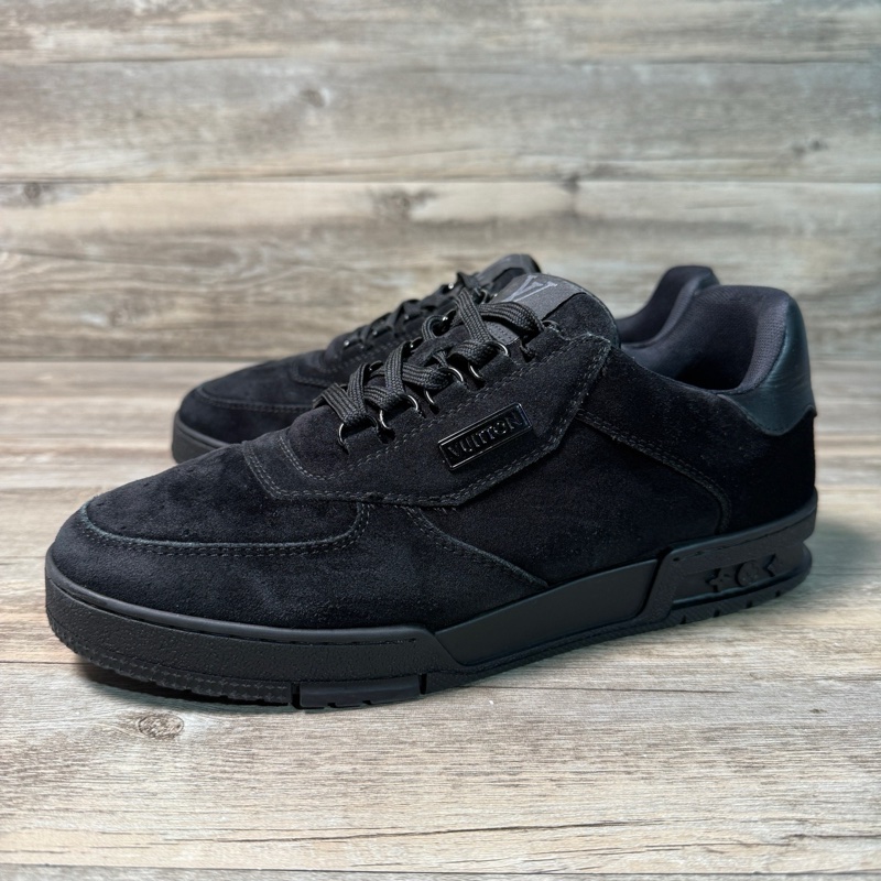 LV trainer Louis VUITTON 黑色 黑麂皮 黑武士  41碼-0