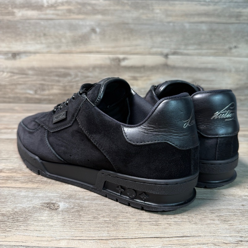 LV trainer Louis VUITTON 黑色 黑麂皮 黑武士  41碼-2