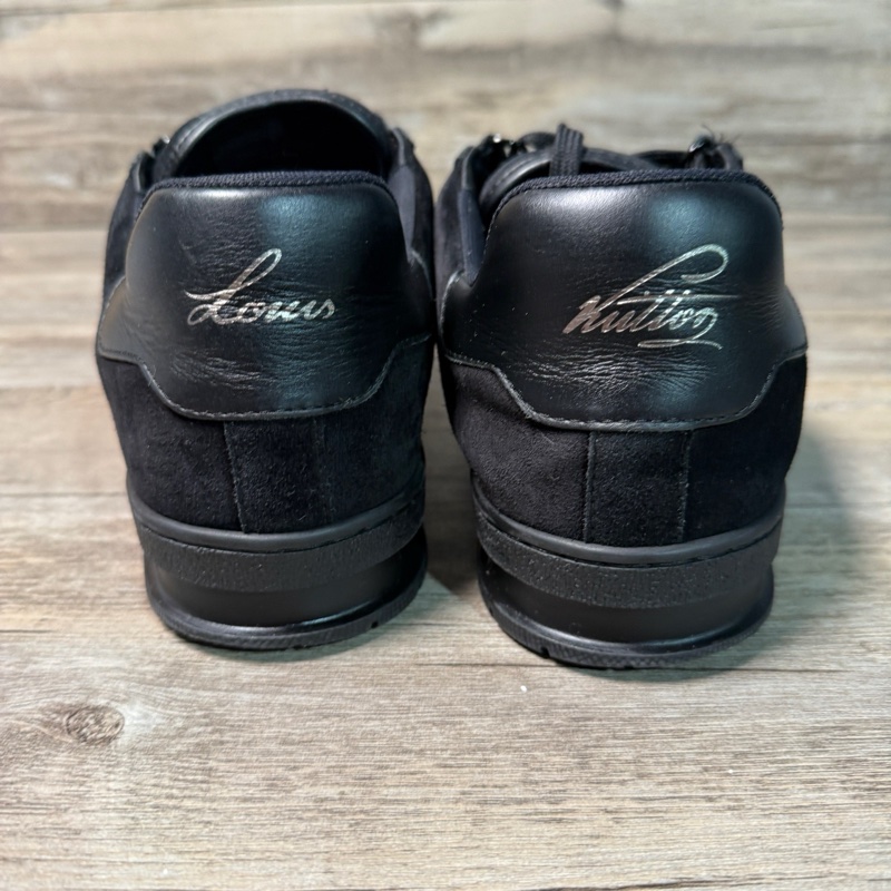 LV trainer Louis VUITTON 黑色 黑麂皮 黑武士  41碼-8