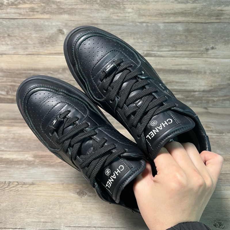 香奈兒 channel 黑色 空軍一號板鞋 休閒鞋 全皮材質 39碼-4