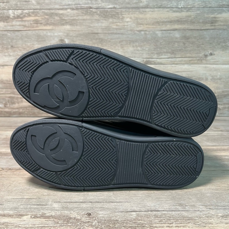 香奈兒 channel 黑色 空軍一號板鞋 休閒鞋 全皮材質 39碼-9