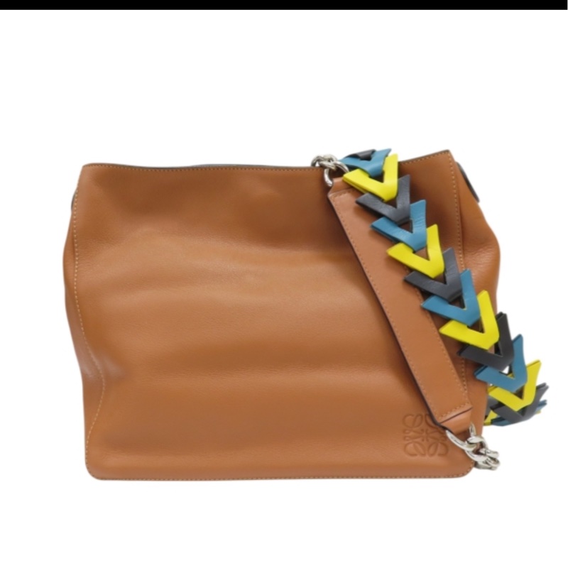 LOEWE V Bucket Bag羅威 棕色牛皮 肩背包-0