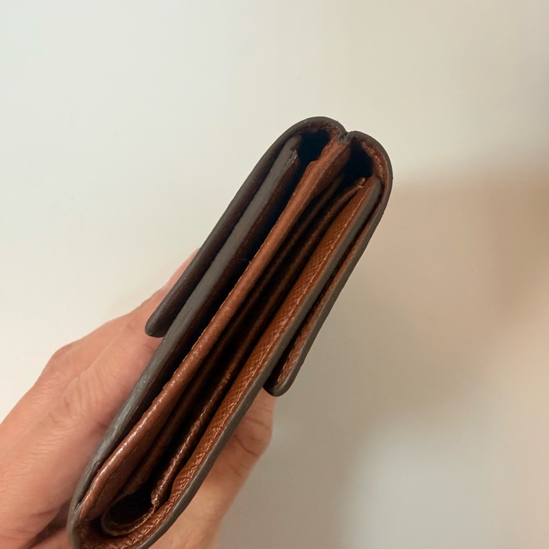 ✔️LV Louis Vuitton 路易威登 Monogram M61652 原花金扣三折零錢短夾-9