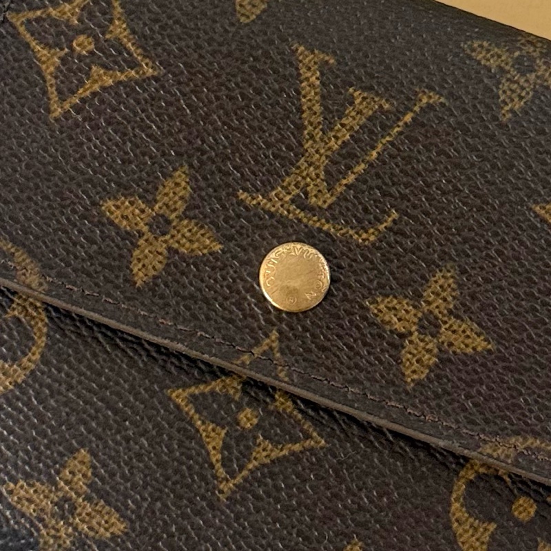 ✔️LV Louis Vuitton 路易威登 Monogram M61652 原花金扣三折零錢短夾-28