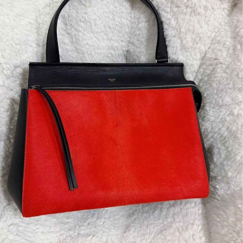 Celine 皮草手提肩背包-0
