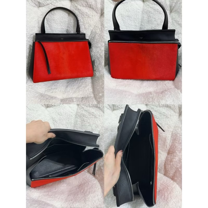 Celine 皮草手提肩背包-5