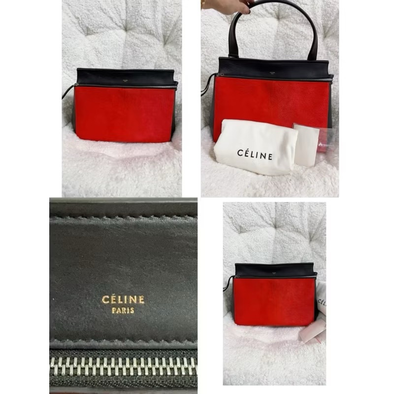 Celine 皮草手提肩背包-6