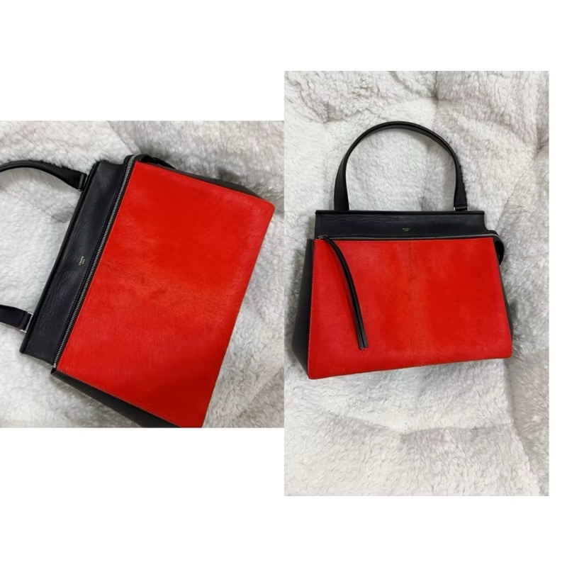 Celine 皮草手提肩背包-8