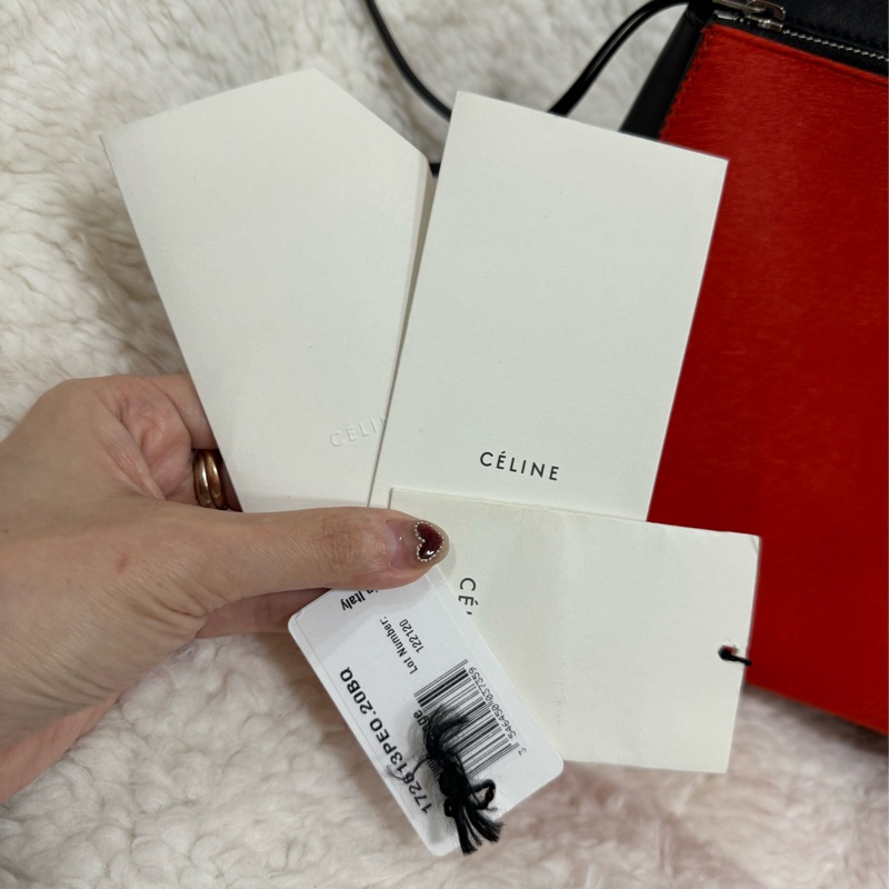 Celine 皮草手提肩背包-14