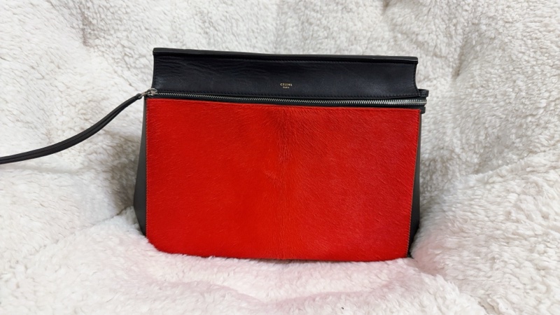 Celine 皮草手提肩背包-20