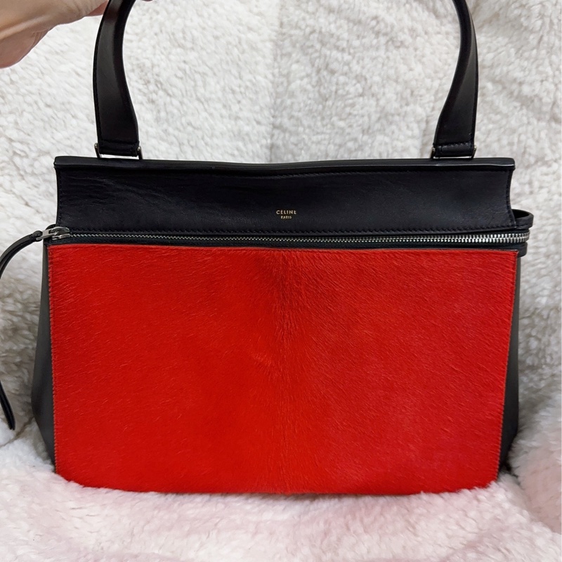 Celine 皮草手提肩背包-32