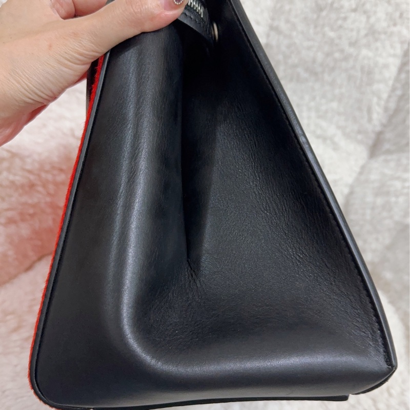 Celine 皮草手提肩背包-43