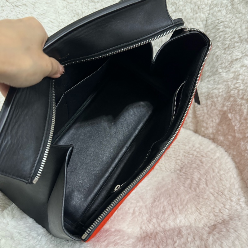 Celine 皮草手提肩背包-51