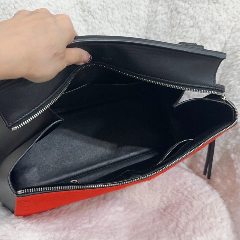 Celine 皮草手提肩背包-55