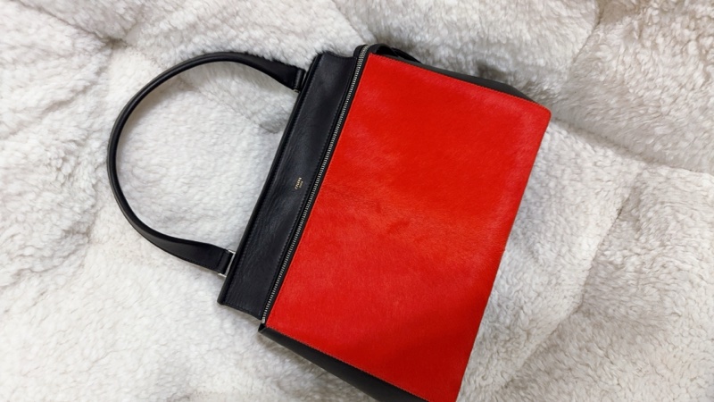 Celine 皮草手提肩背包-57