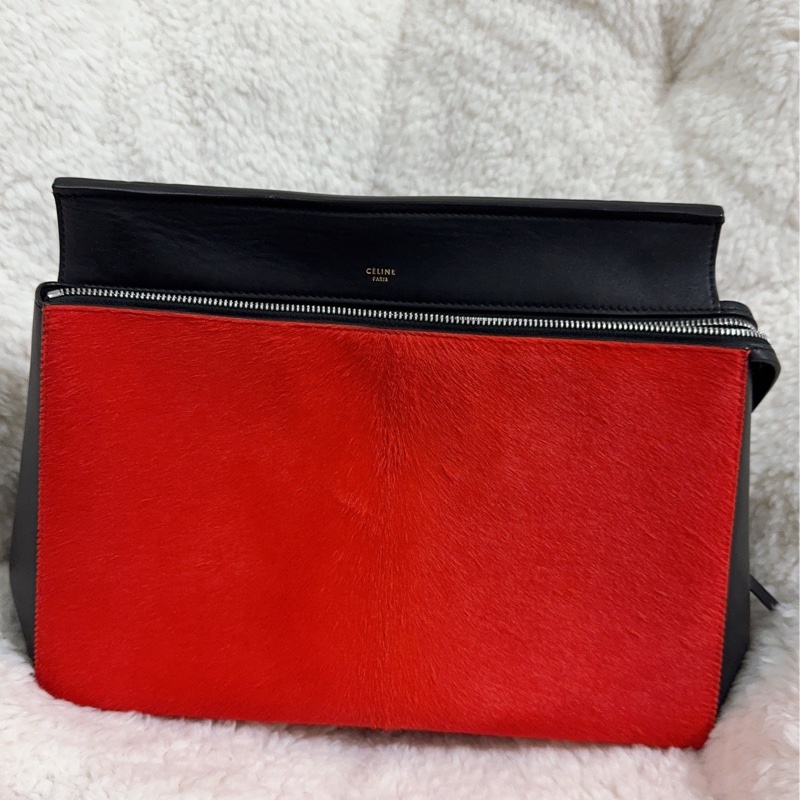 Celine 皮草手提肩背包-58