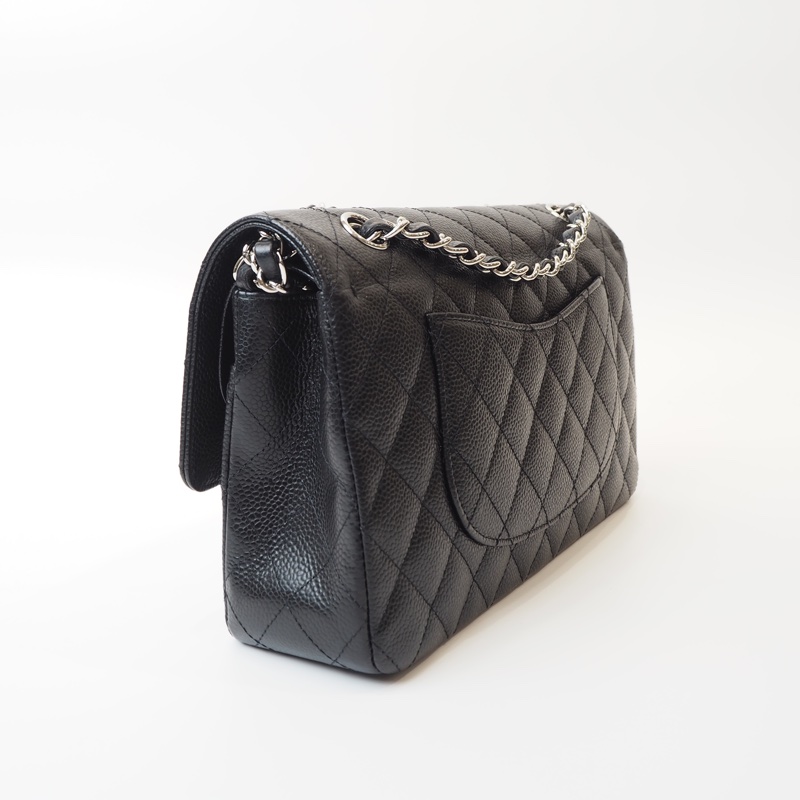 CHANEL CF25 荔枝皮黑銀-2