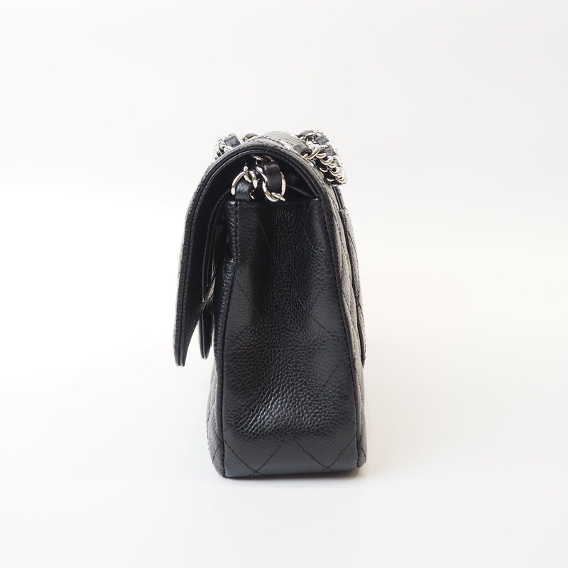 CHANEL CF25 荔枝皮黑銀-7