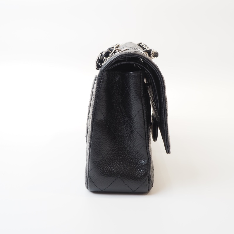 CHANEL CF25 荔枝皮黑銀-9