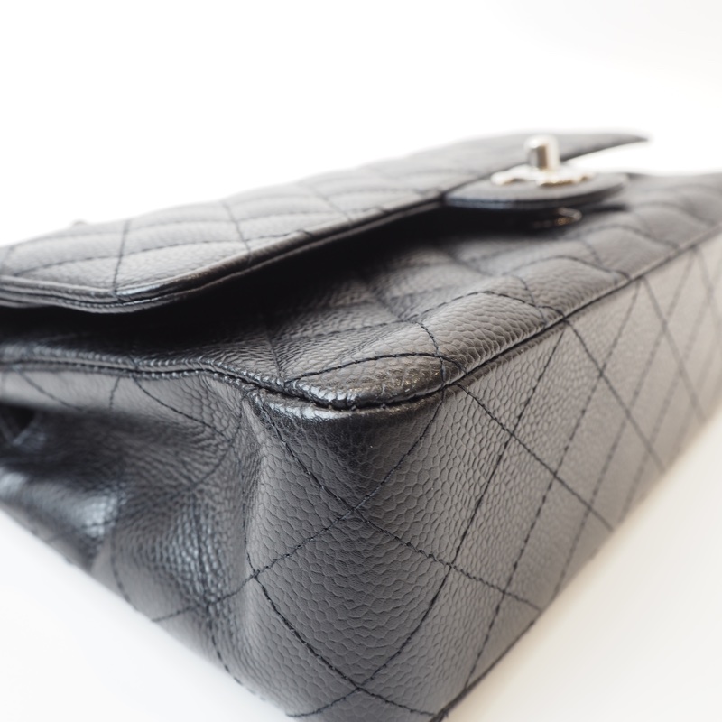 CHANEL CF25 荔枝皮黑銀-12