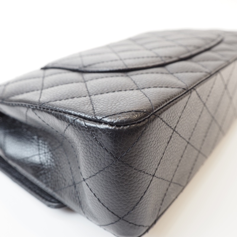 CHANEL CF25 荔枝皮黑銀-14