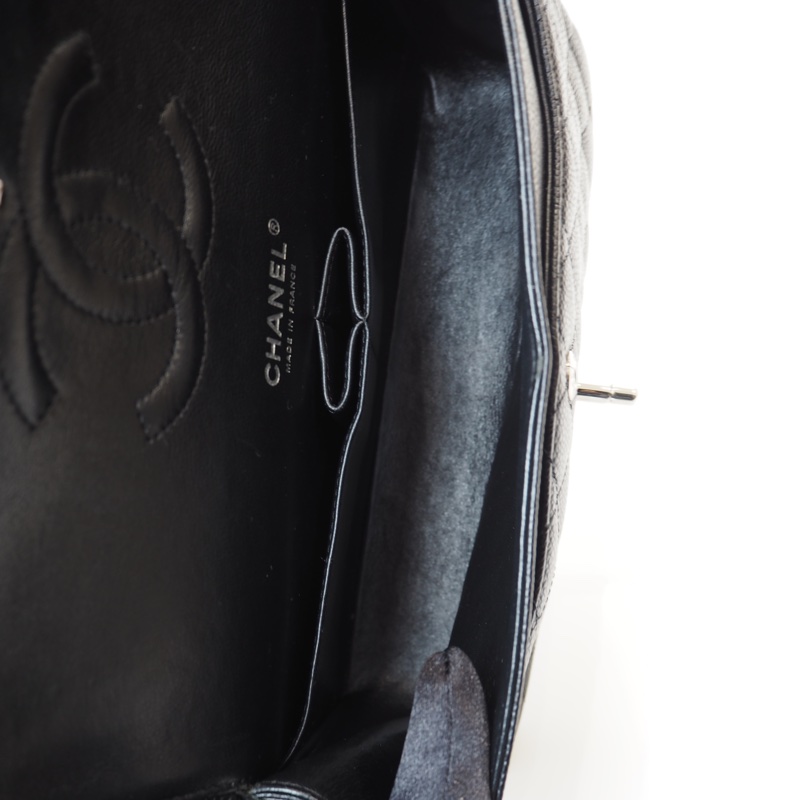 CHANEL CF25 荔枝皮黑銀-17