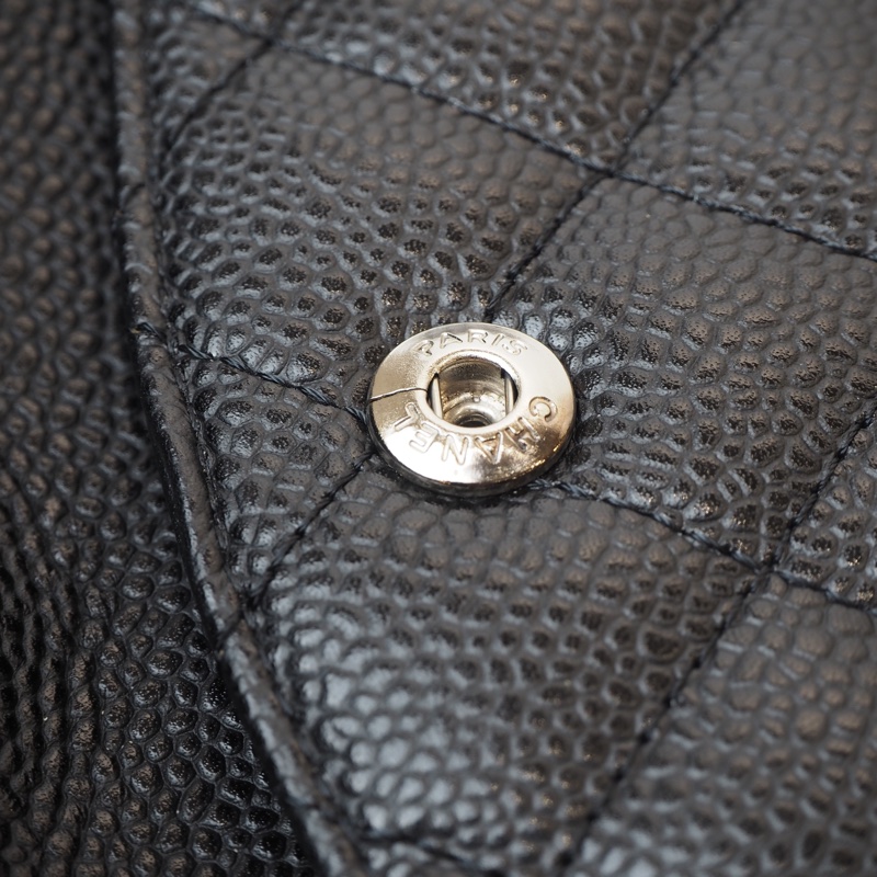 CHANEL CF25 荔枝皮黑銀-19