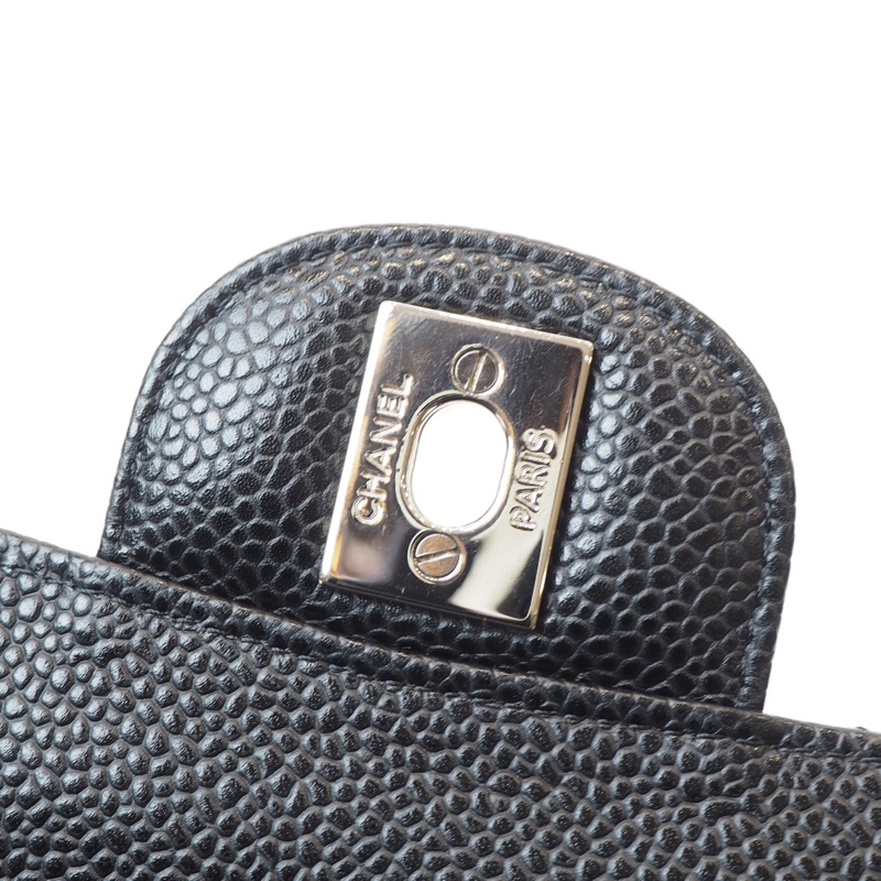 CHANEL CF25 荔枝皮黑銀-21