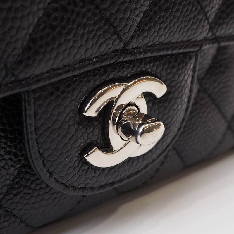 CHANEL CF25 荔枝皮黑銀-22