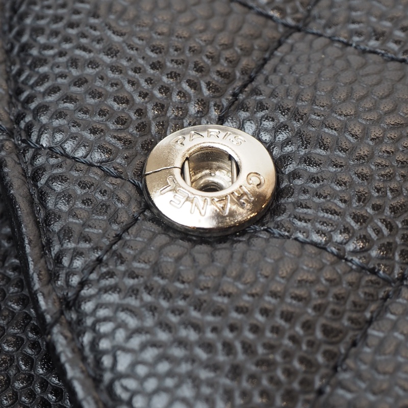 CHANEL CF25 荔枝皮黑銀-24