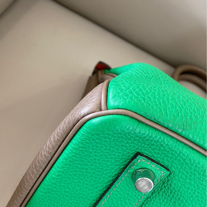 罕見 BK35 Togo 皮，三拼色（愛馬仕橙／翠綠／大象灰），殿堂級 HSS 定制規格。-5