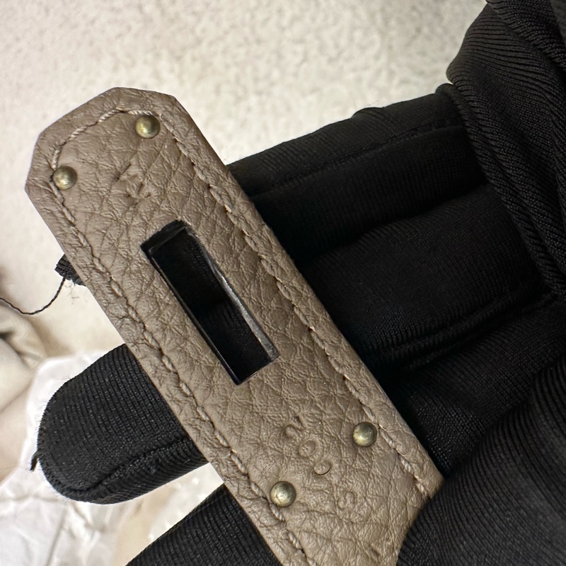 罕見 BK35 Togo 皮，三拼色（愛馬仕橙／翠綠／大象灰），殿堂級 HSS 定制規格。-7