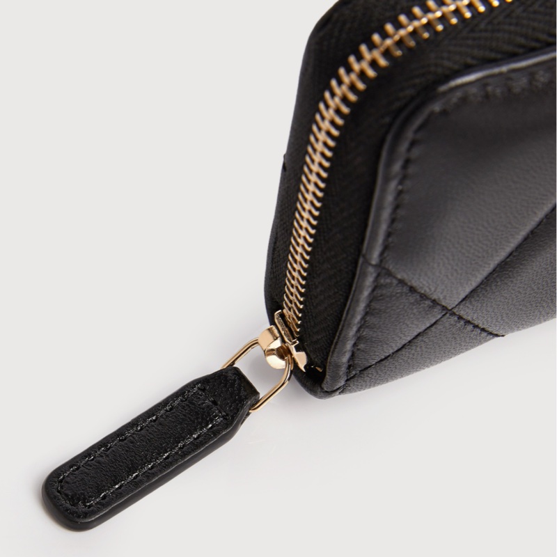 Chanel 19系列經典金屬菱紋小羊皮拉鍊零錢包｜晶片款｜-3