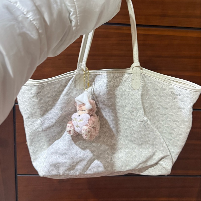 goyard 托特包 Saint Louis PM  白色 Goyard 最經典的入門款 防水 子母包-1